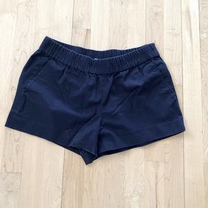 J. Crew 100% cotton pull on navy shorts